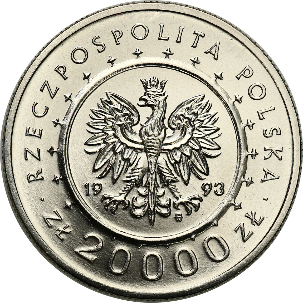 PRL. PRÓBA Nikiel 20 000 złotych 1993 – Zamek w Łańcucie